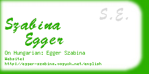 szabina egger business card